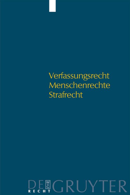 Produktbild: Verfassungsrecht - Menschenrechte - Strafrecht