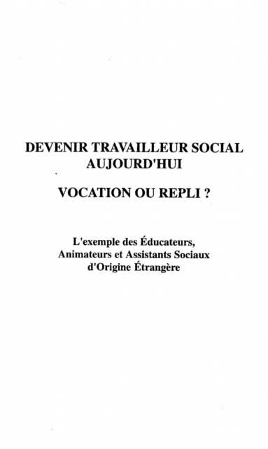 Produktbild: Devenir Travailleur Social Aujourd'hui