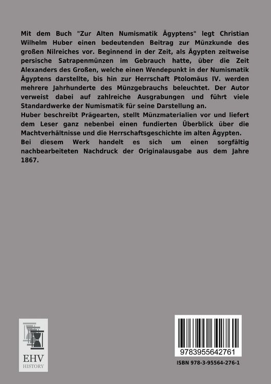 Produktbild: Zur alten Numismatik &Auml;gyptens