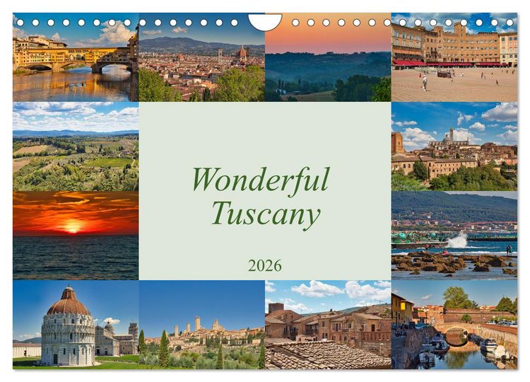 Produktbild: Wonderful Tuscany (Wall Calendar 2026 DIN A4 landscape), CALVENDO 12 Month Wall Calendar