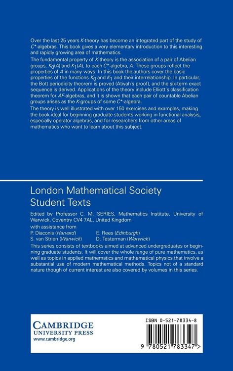 Produktbild: An Introduction to K-Theory for C*-Algebras