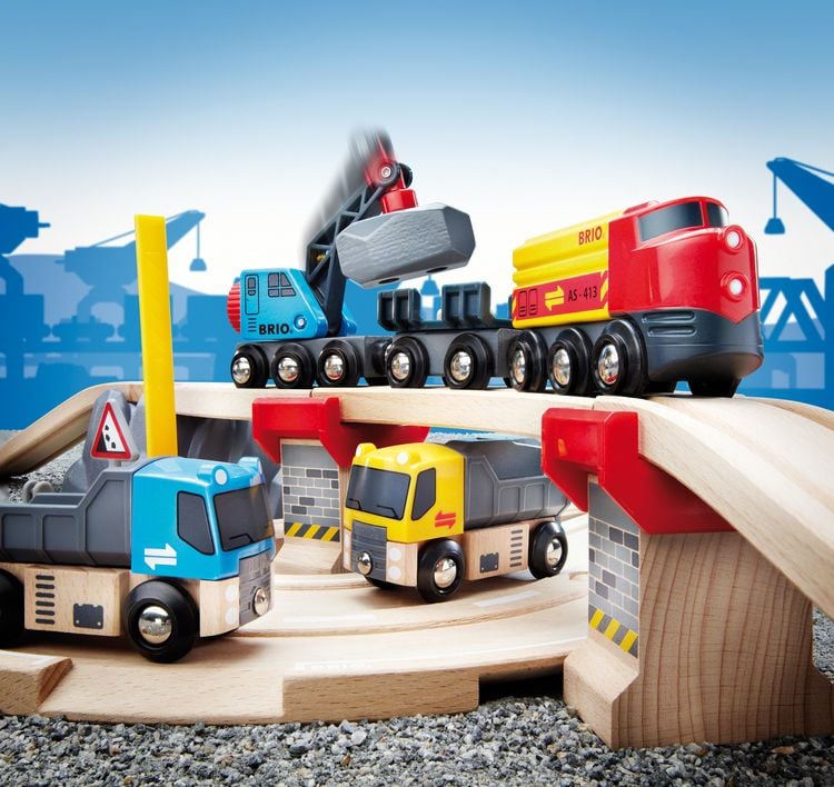 Produktbild: Brio Stra&szlig;en und Schienen Steinverlade Set