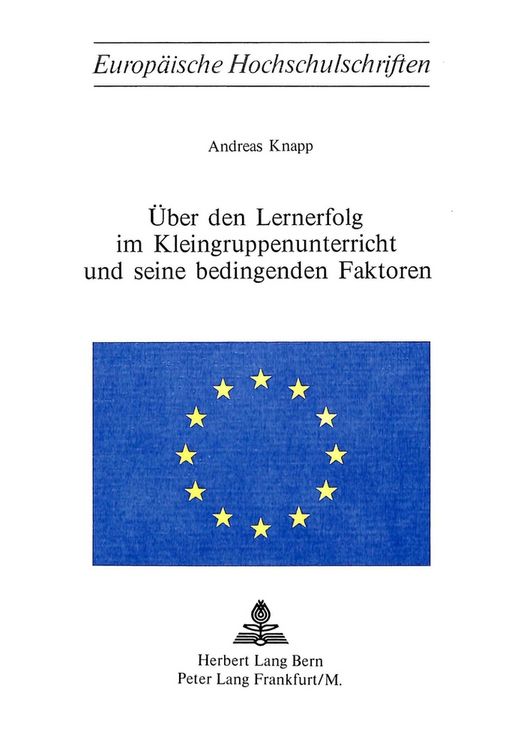 Produktbild: &Uuml;ber den Lernerfolg im Kleingruppenunterricht und seine bedingenden Faktoren