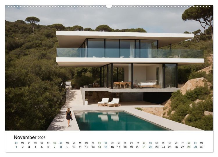 Produktbild: Einsamkeit in Architektur (Wandkalender 2026 DIN A2 quer), CALVENDO Monatskalender