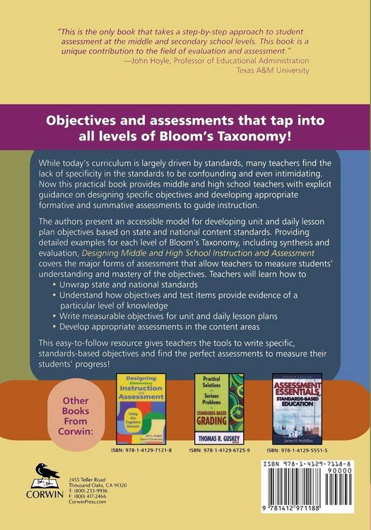 Produktbild: Designing Middle and High School Instruction and Assessment