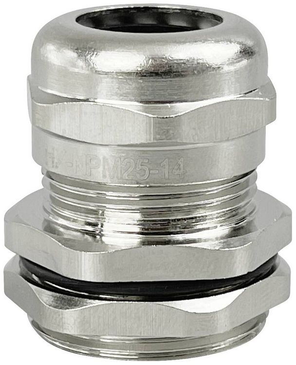 Produktbild: TRU COMPONENTS TC-10302840 Kabelverschraubung M25 Messing (vernickelt) Metall 1St.