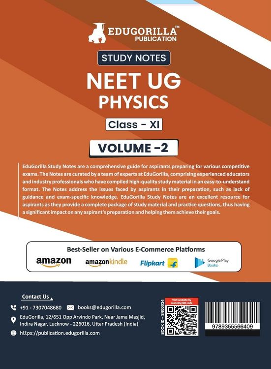 Produktbild: NEET UG Physics Class XI (Vol 2) Topic-wise Notes | A Complete Preparation Study Notes with Solved MCQs