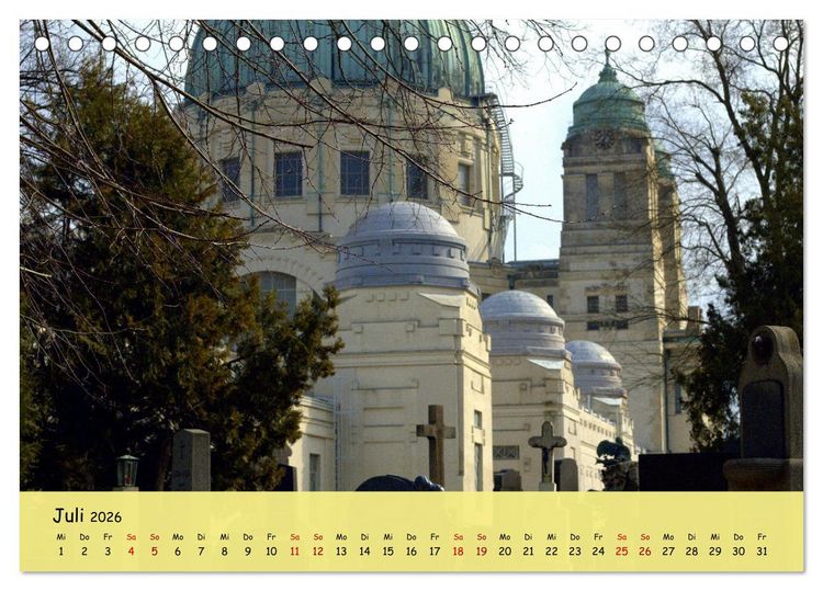 Produktbild: Am Zentralfriedhof in Wien (Tischkalender 2026 DIN A5 quer), CALVENDO Monatskalender