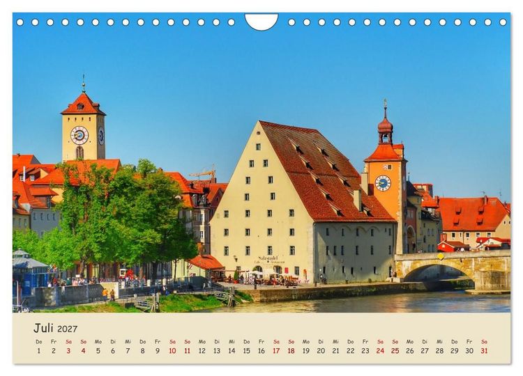 Produktbild: Regensburg. Du bist so sch&ouml;n (Wandkalender 2027 DIN A4 quer), CALVENDO Monatskalender