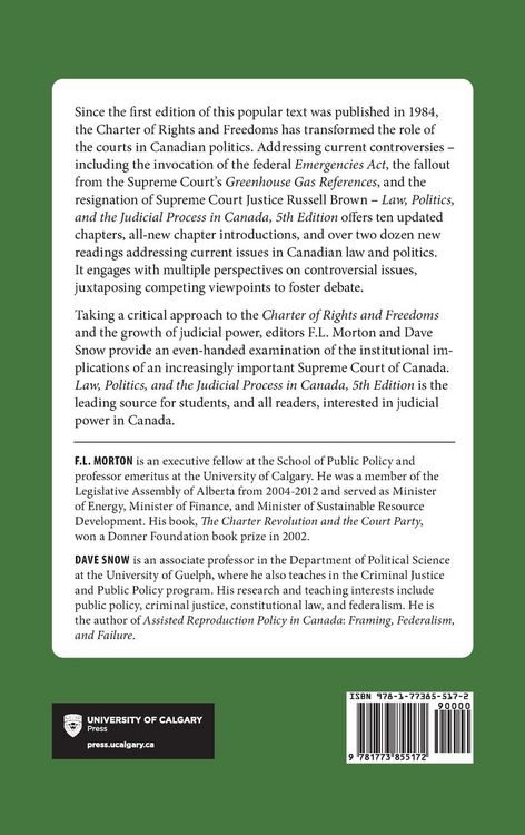 Produktbild: Law, Politics, and the Judicial Process in Canada, 5th Edition.