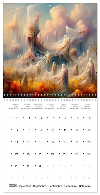 Produktbild: Jeux d'ombre de l'Humanit&eacute; (Calendrier mural carr&eacute; 2026 30x30 cm) Calendrier double avec une page pour vos prises de notes