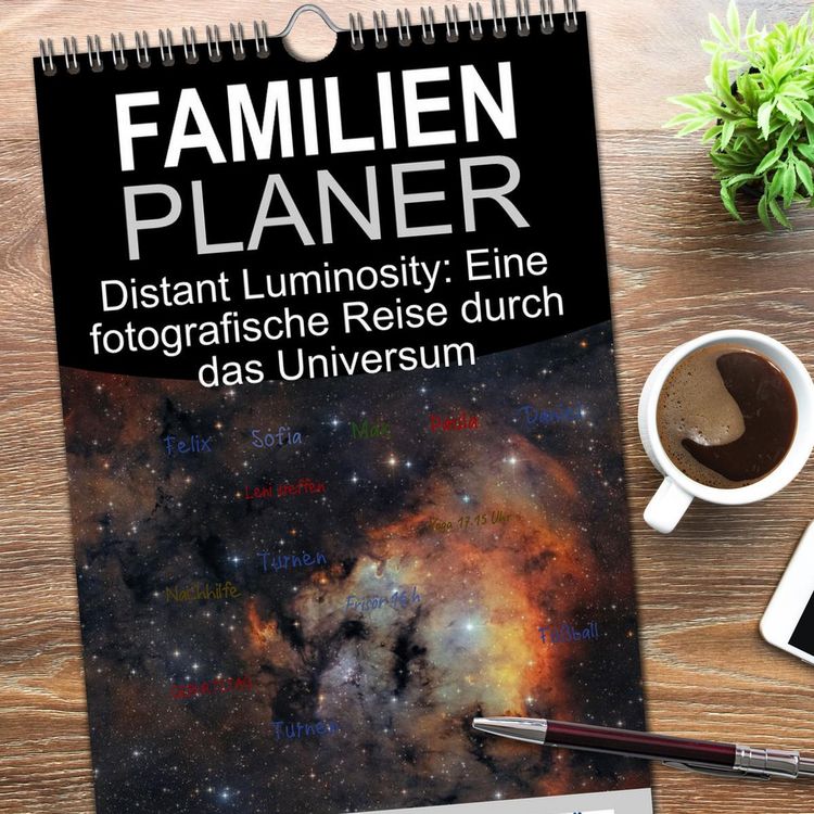 Produktbild: Familienplaner 2026 - Distant Luminosity: Eine fotografische Reise durch das Universum mit 5 Spalten (Wandkalender, 21 x 45 cm) CALVENDO