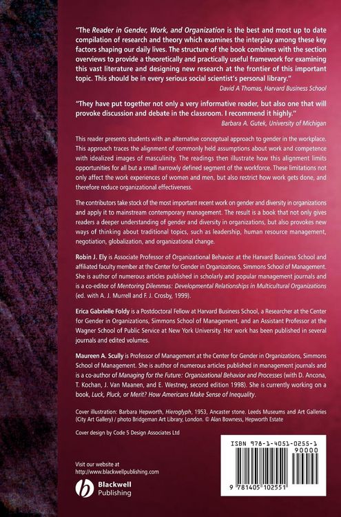 Produktbild: Reader in Gender, Work and Organization
