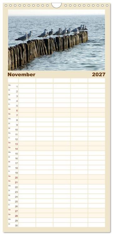 Produktbild: Familienplaner 2027 - R&uuml;gen PUR mit 5 Spalten (Wandkalender, 21 x 45 cm) CALVENDO