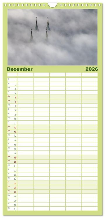 Produktbild: Familienplaner 2026 - Oberfranken aus der Vogelperspektive mit 5 Spalten (Wandkalender, 21 x 45 cm) CALVENDO
