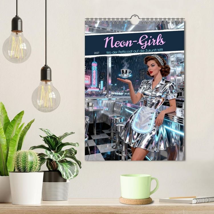 Produktbild: Neon-Girls (Wandkalender 2027 DIN A4 hoch), CALVENDO Monatskalender