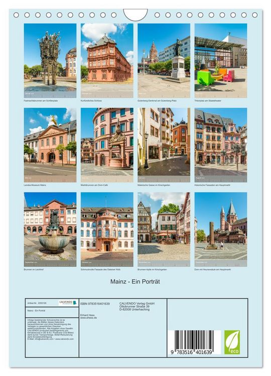 Produktbild: Mainz - Ein Portr&auml;t (Wandkalender 2026 DIN A4 hoch), CALVENDO Monatskalender