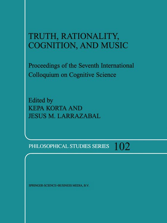 Produktbild: Truth, Rationality, Cognition, and Music