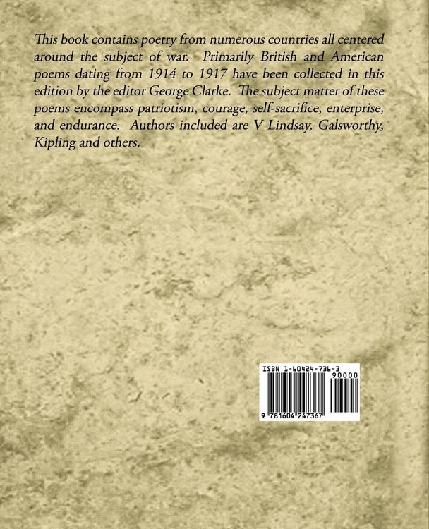 Produktbild: A Treasury of War Poetry British and American Poems of the World War 1914-1917