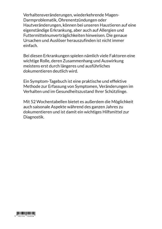 Produktbild: Symptom-Tagebuch f&uuml;r Hunde und Katzen