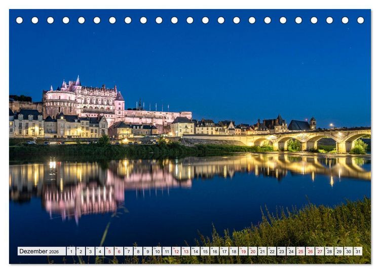 Produktbild: Die Schl&ouml;sser im Tal der Loire (Tischkalender 2026 DIN A5 quer), CALVENDO Monatskalender