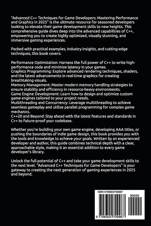 Produktbild: Advanced C++ Techniques for Game Developers