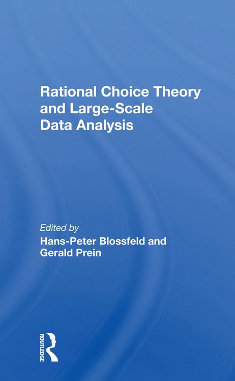 Produktbild: Rational Choice Theory and Large-Scale Data Analysis