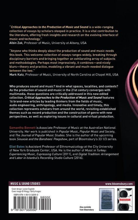Produktbild: Critical Approaches to the Production of Music and Sound