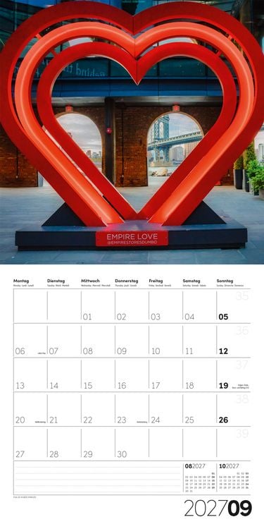 Produktbild: Die Farbe Rot Kalender 2027 - 30x30 - Art12
