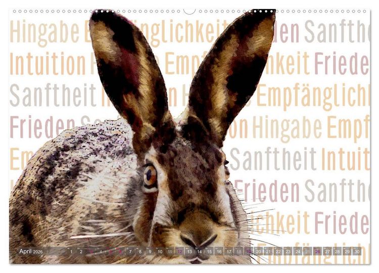 Produktbild: Mein wildes Krafttier und seine spirituellen Werte. (hochwertiger Premium Wandkalender 2026 DIN A2 quer), Kunstdruck in Hochglanz