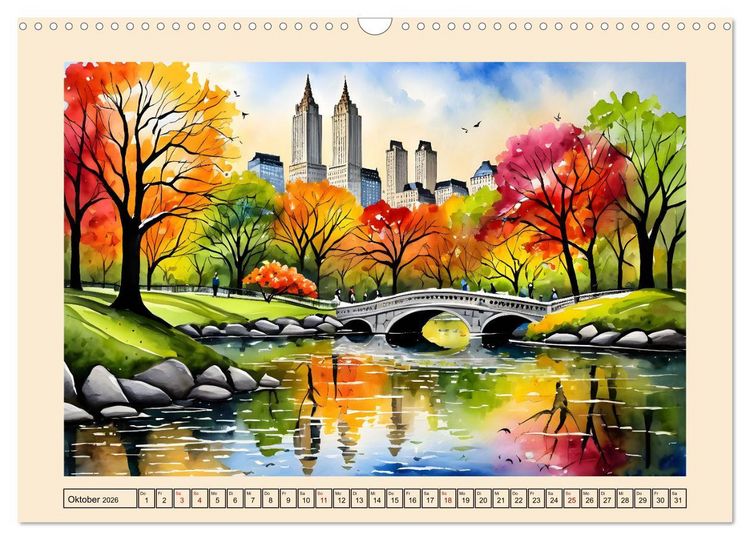 Produktbild: Sightseeing New York (Wandkalender 2026 DIN A3 quer), CALVENDO Monatskalender