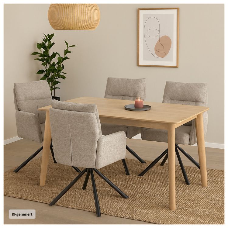 Produktbild: HTI-Living Esszimmerstuhl Kyra Beige 2er-Set Esszimmerstuhl Kyra Beige 2er-Set