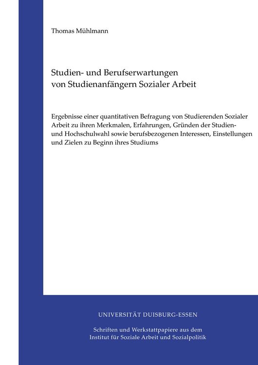 Produktbild: Studien- und Berufserwartungen von Studienanf&auml;ngern Sozialer Arbeit