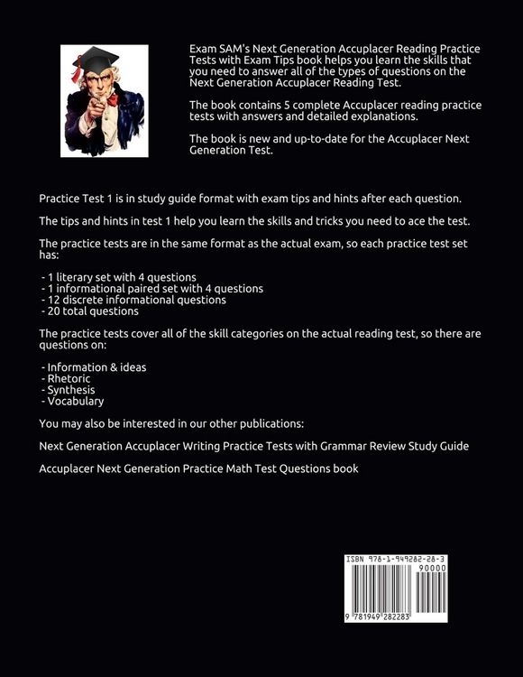 Produktbild: Next Generation Accuplacer Reading Practice Tests with Exam Tips