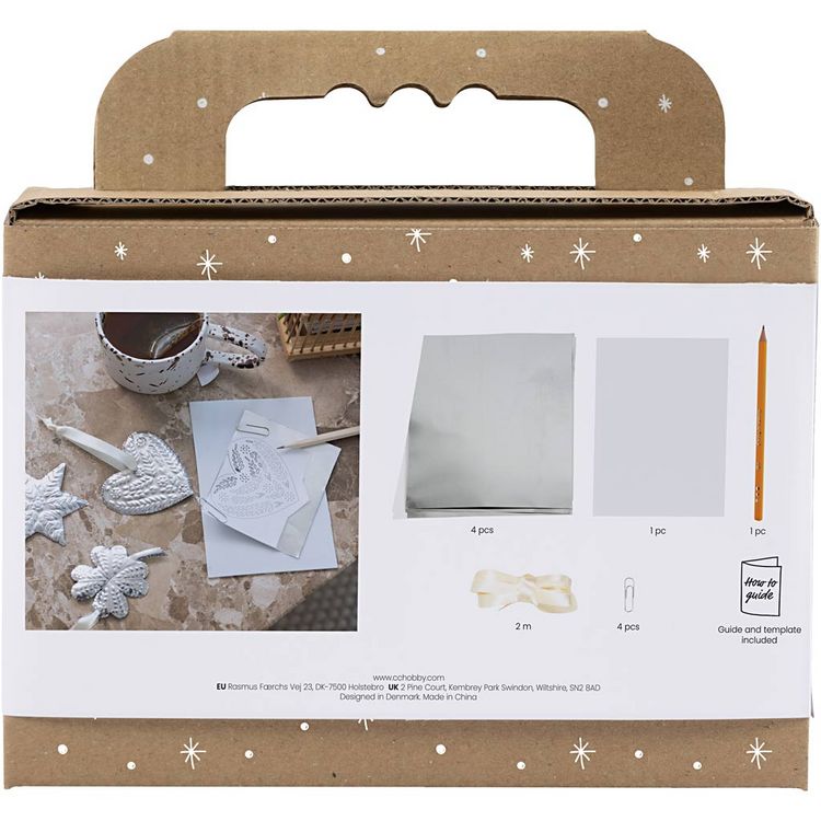 Produktbild: Creativ Company Mini Kreativ Set Dekoration, Weihnachtsschmuck, Silver Metall