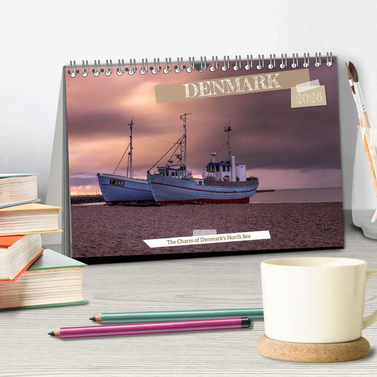 Produktbild: The Charm of Denmark's North Sea (Desk Calendar 2026 DIN A5 landscape), CALVENDO 12 Month DeskCalendar