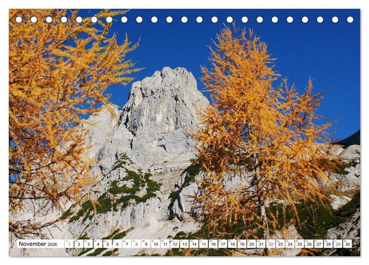 Produktbild: Die Alpen im Herzen von &Ouml;sterreich (Tischkalender 2026 DIN A5 quer), CALVENDO Monatskalender