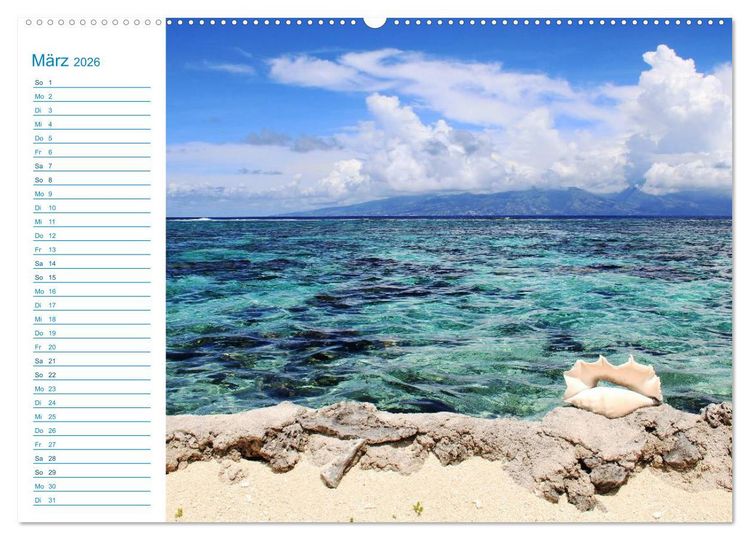 Produktbild: Franz&ouml;sisch-Polynesien - Trauminseln im S&uuml;dpazifik (hochwertiger Premium Wandkalender 2026 DIN A2 quer), Kunstdruck in Hochglanz