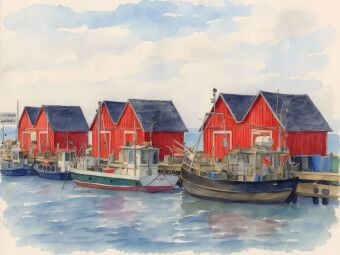 Produktbild: CALVENDO Puzzle Fischereihafen Boltenhagen | 1000 Teile Lege-Gr&ouml;&szlig;e 64x48cm Foto-Puzzle f&uuml;r gl&uuml;ckliche Stunden