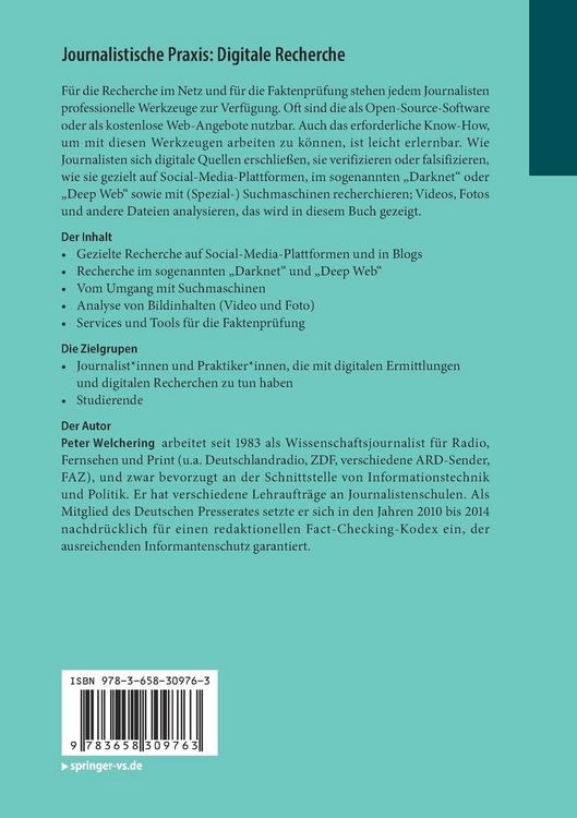 Produktbild: Journalistische Praxis: Digitale Recherche