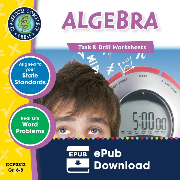 Produktbild: Algebra - Task & Drill Sheets Gr. 6-8