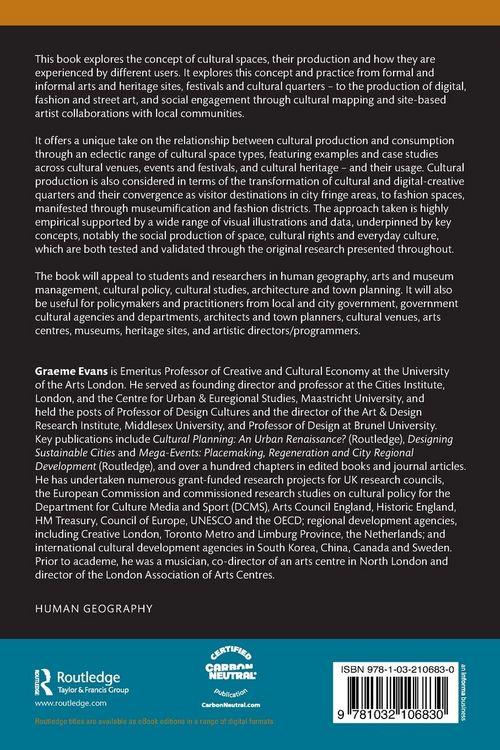 Produktbild: Cultural Spaces, Production and Consumption