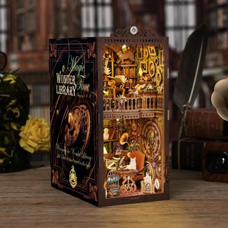 Produktbild: FiguredArt SL06 - DIY Book Nook, Wunderbibliothek, Puzzle 256 Teile, Miniatur-Diorama