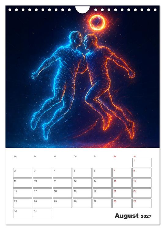 Produktbild: Vision Fu&szlig;ball Licht - Kraft - Spiel (Wandkalender 2027 DIN A4 hoch), CALVENDO Monatskalender