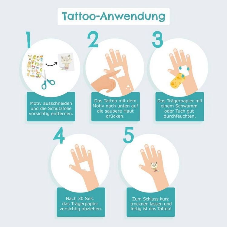 Produktbild: 100 Kinder-Tattoos 'Pferde'