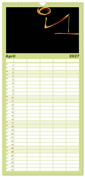 Produktbild: Familienplaner 2027 - Minimalistisch mit 5 Spalten (Wandkalender, 21 x 45 cm) CALVENDO