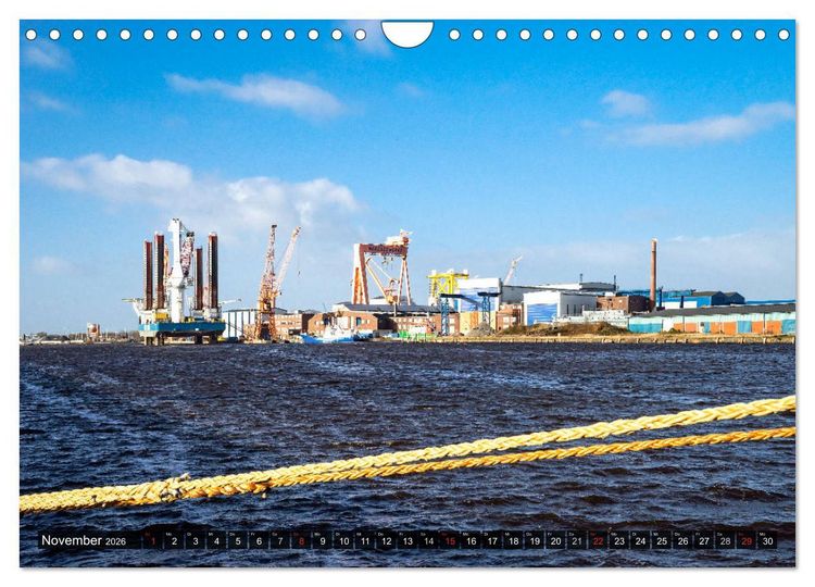 Produktbild: EMDEN Seehafenstadt mit Flair (Wandkalender 2026 DIN A4 quer), CALVENDO Monatskalender