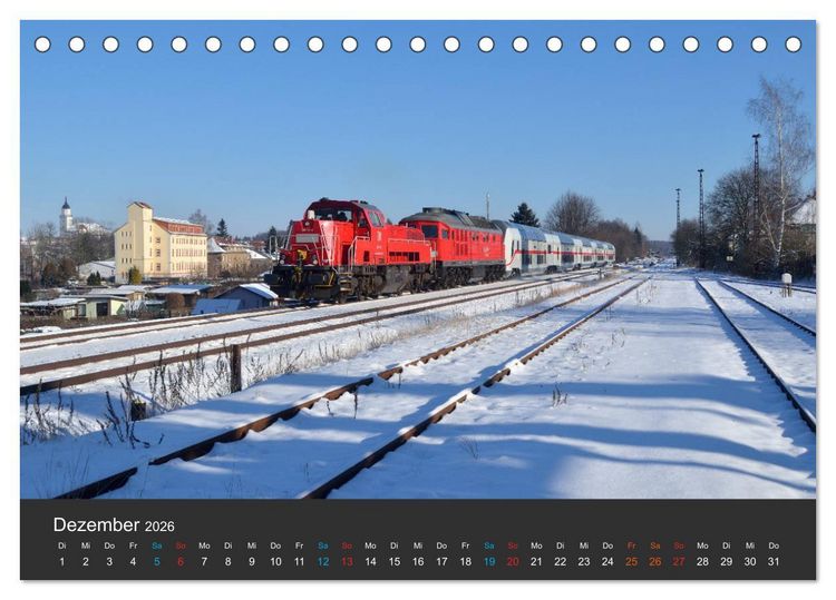 Produktbild: Oberlausitzer Eisenbahnen 2026 (Tischkalender 2026 DIN A5 quer), CALVENDO Monatskalender
