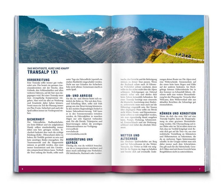 Produktbild: KOMPASS Transalp Bike & E-Bike &ndash; Alpen&uuml;berquerungen: Genussvoll bis anspruchsvoll