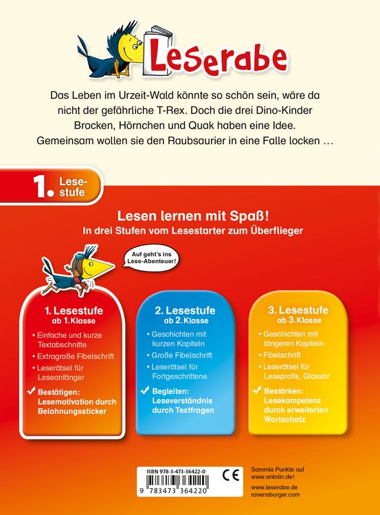 Produktbild: Leserabe 1. Lesestufe - Eine Falle für den T-Rex